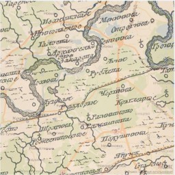 Рублёво на географической карте времён Екатерины Второй